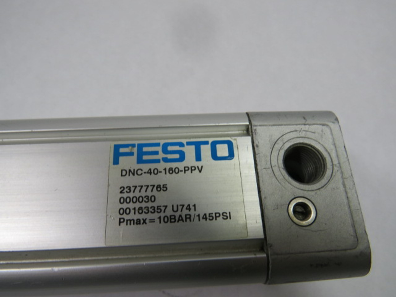 Festo 163357 DNC-40-160-PPV Pneumatic Cylinder 40mm Bore 160mm Stroke USED