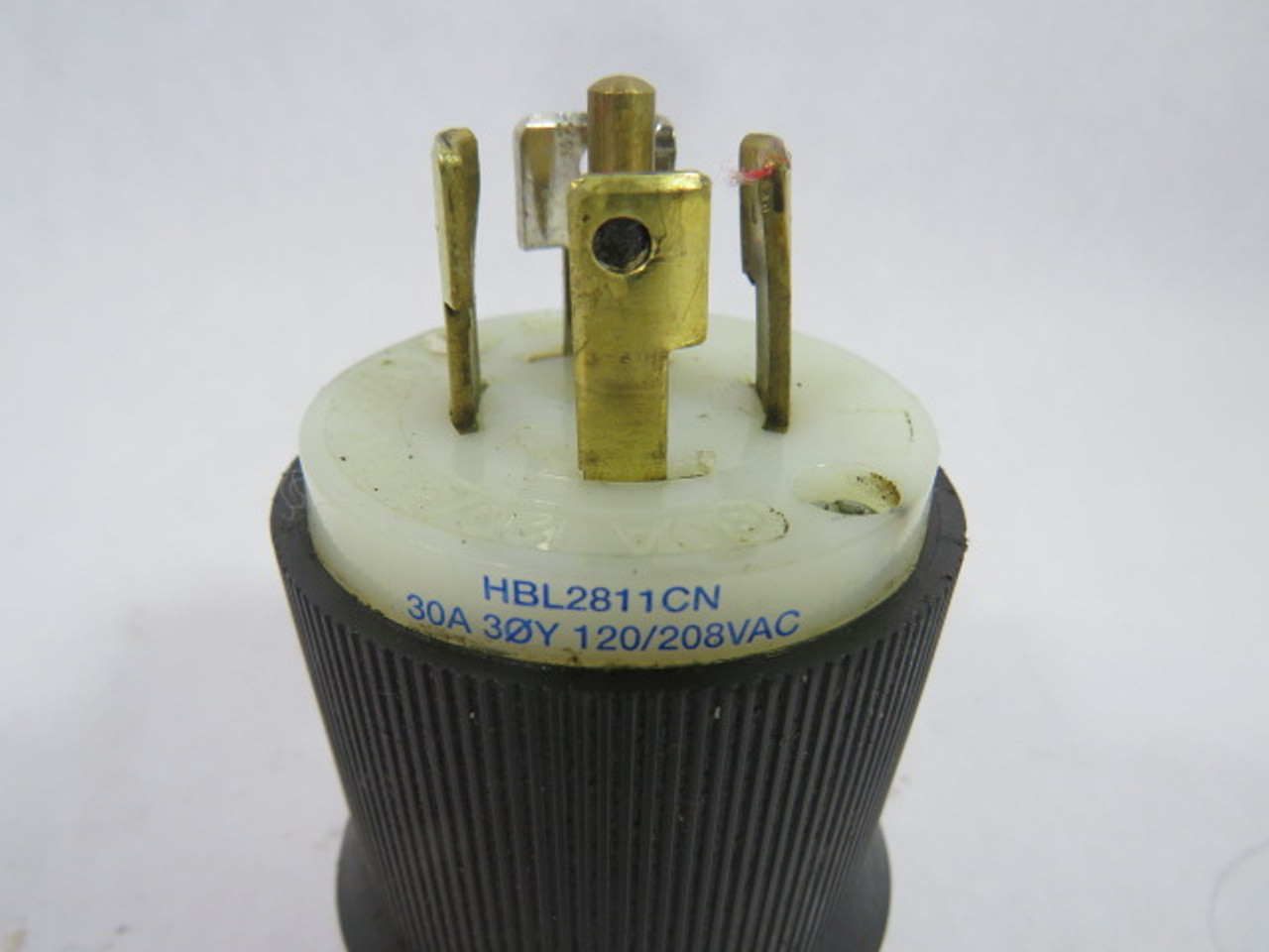 Hubbell HBL2811CN Insulgrip Twist Lock Plug 30A 120/208VAC 5W 4P USED