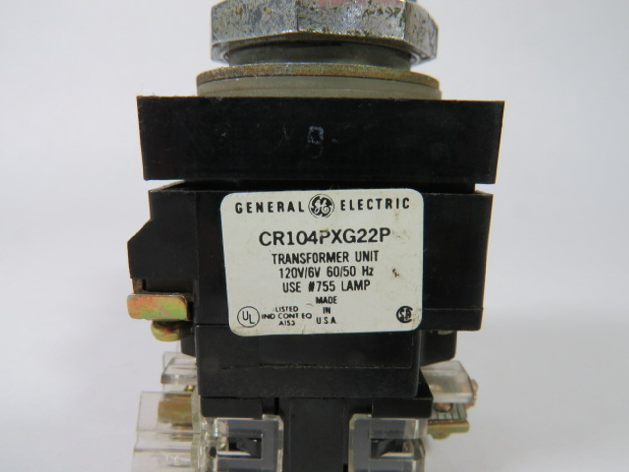 General Electric CR104PBT11E1S2 Push Button Illum 1NO 1NC 120V 50/60Hz USED