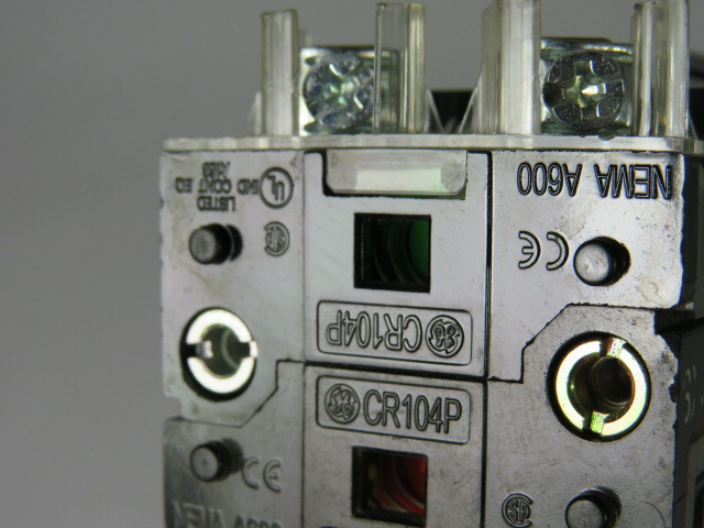 General Electric CR104PBM91B6 Push Button 1NO 1NC Black 2 3/8" Mushroom USED