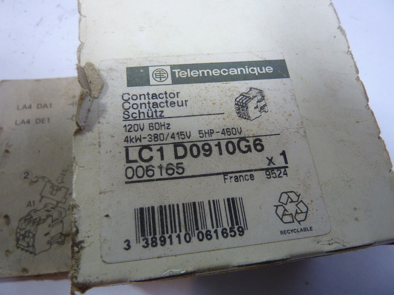 Telemecanique LC1-D0910G8 Contactor 120V ! NEW !