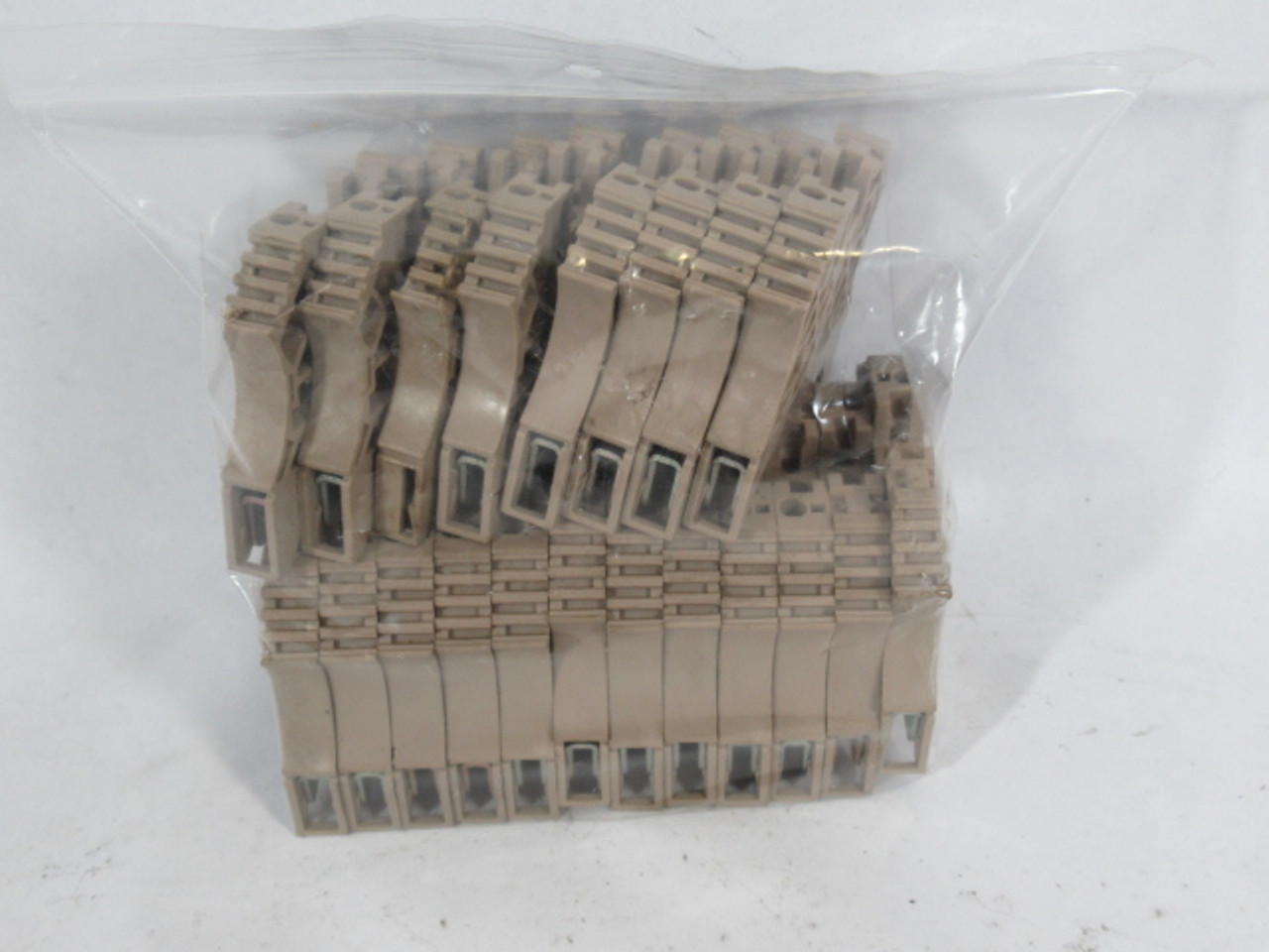 Weidmuller WEW-35/2 Terminal Block Lot of 20 BEIGE USED