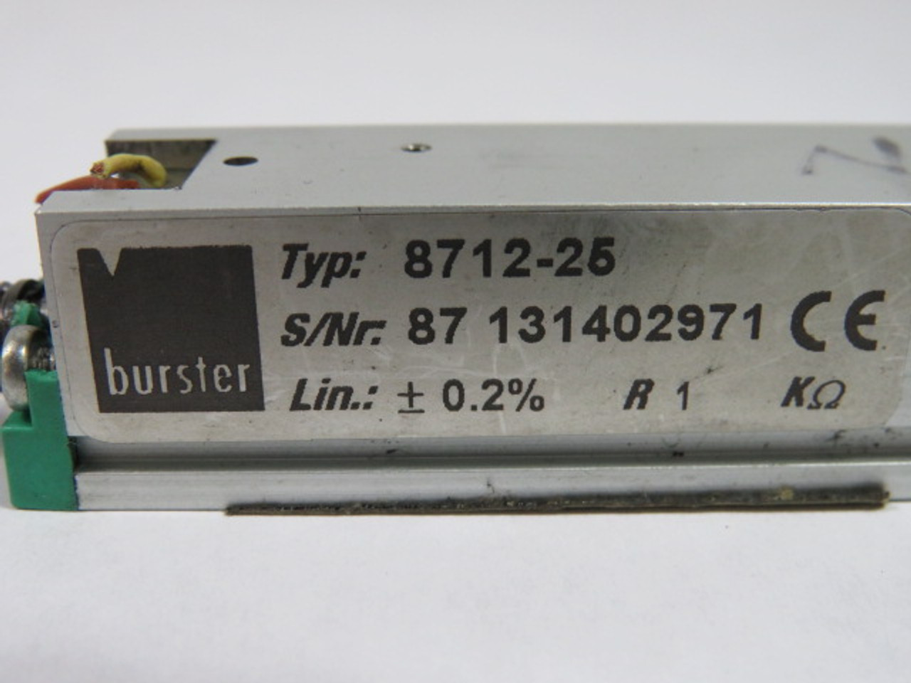 Burster 8712-25 Potentiometric Displacement Sensor 0-25mm 5 Pin ! AS IS !