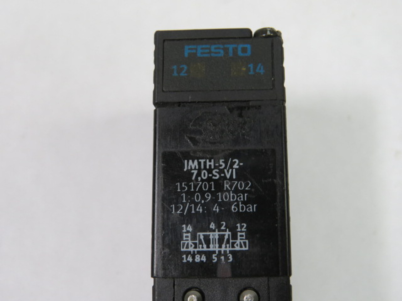 Festo 151701 JMTH-5/2-7,0-S-VI Solenoid Valve *Cracked Unit* 10 BAR ! AS IS !