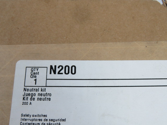 Eaton N200 Neutral Kit 200A 600V ! NEW !