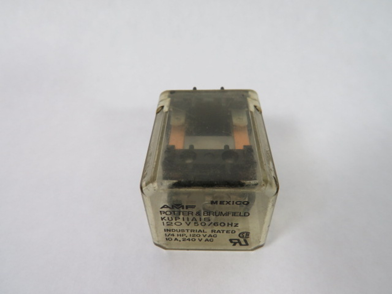 Potter & Brumfield KUP11A15-120 Relay 120V 50/60HZ 1/4HP 10A 8-Pin USED