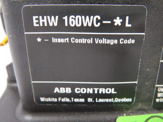 ABB EHW160WC-1L Welding Isolation Contactor 110V@50Hz 120V@60Hz 3-Pole USED