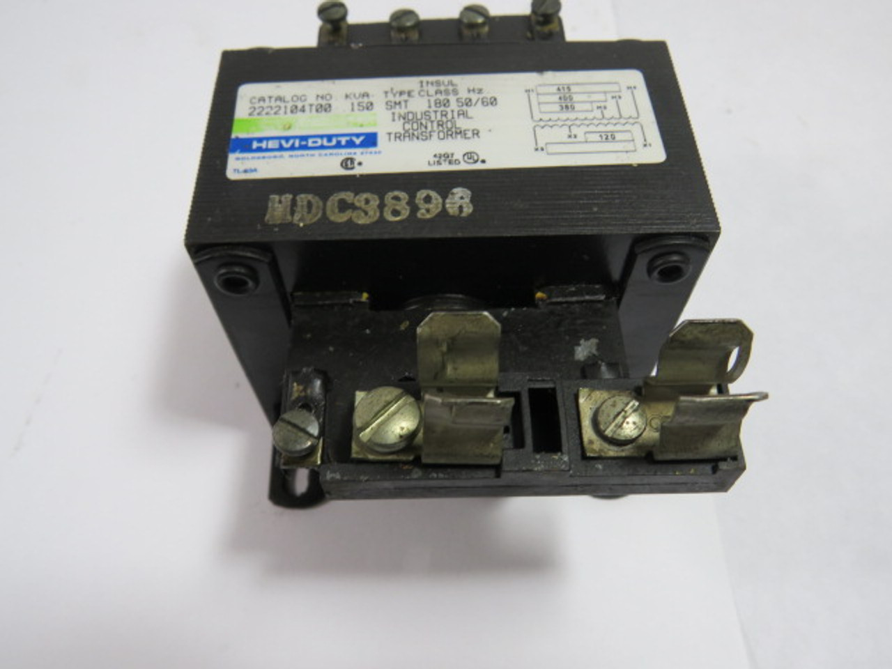 Hevi-Duty Electric 2222104T00 Transformer 150va Pri.380/400/415V USED