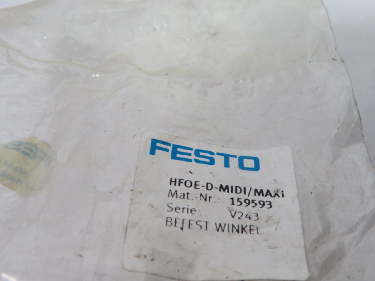 Festo 159593 HFOE-D-MIDI/MAXI Air Filtration Mounting Bracket ! NWB !