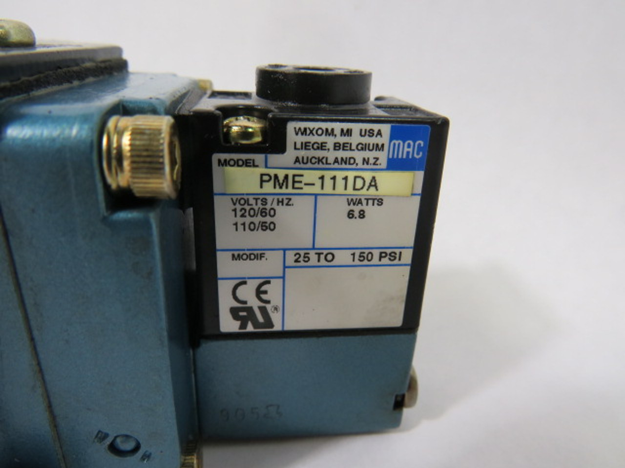 Mac 6543B-511-111DA Directional Control Valve 150PSI 120V/60Hz. 6.8W ! AS IS !