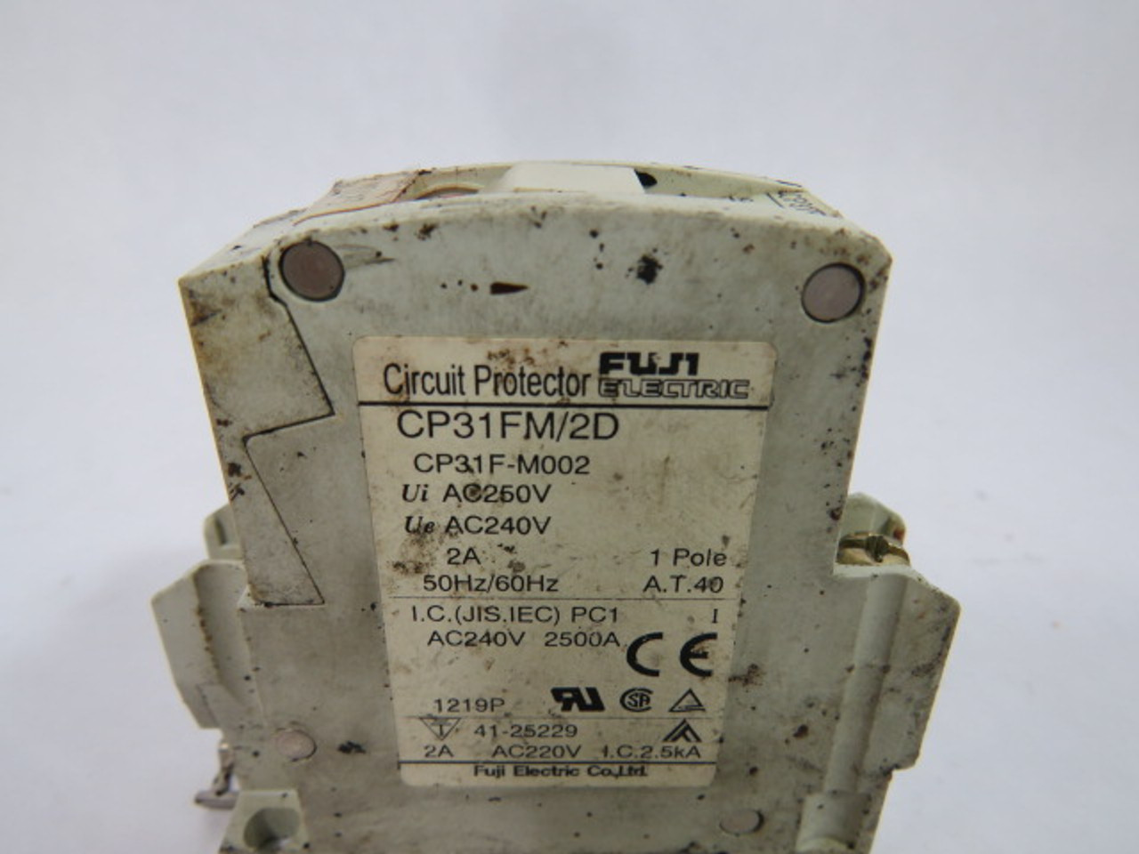 Fuji Electric CP31FM/2D Circuit Protector 2A 240/250VAC 1 Pole USED