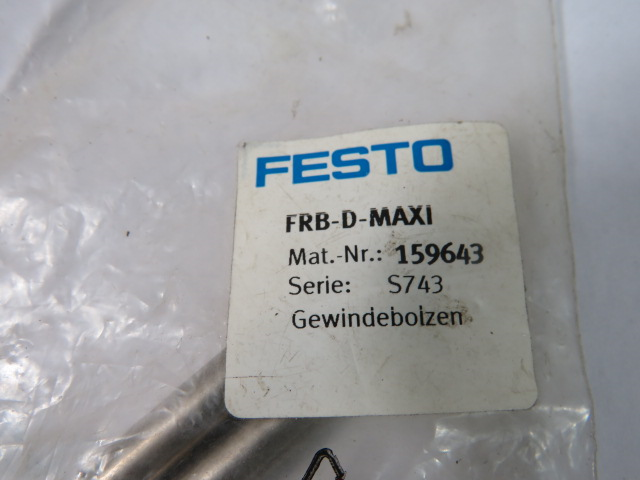 Festo FRB-D-MAXI 159643 Threaded Bolt 7mm Dia ! NWB !