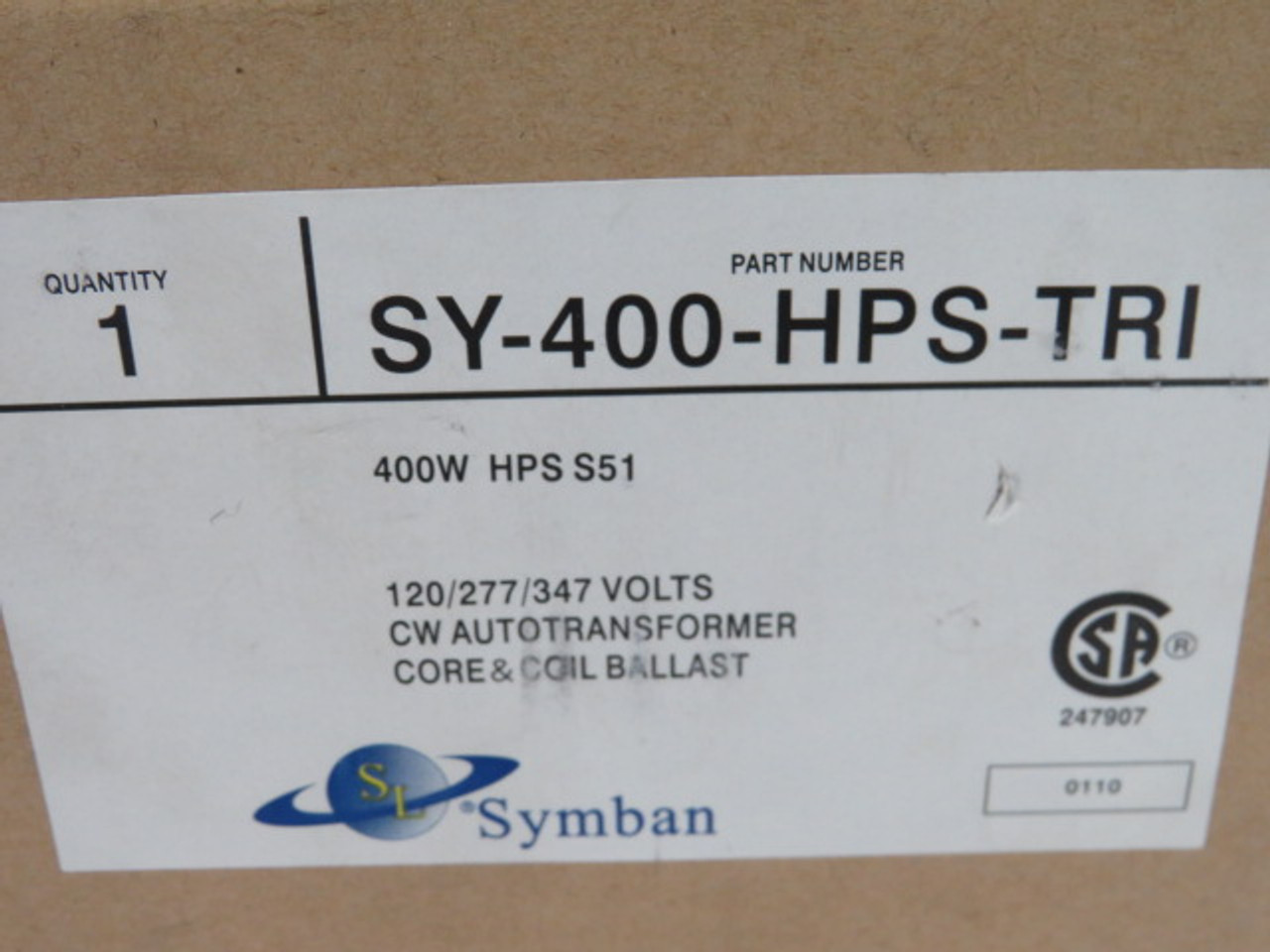 Symban Lighting SY-400-HPS-TRI Magnetic Ballast 150W 120/277/347V ! NEW !