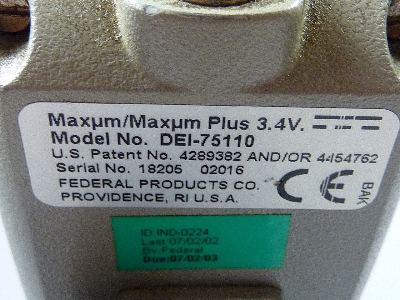 Federal Maxum DEI-75110 Digital Electronic Indicator USED