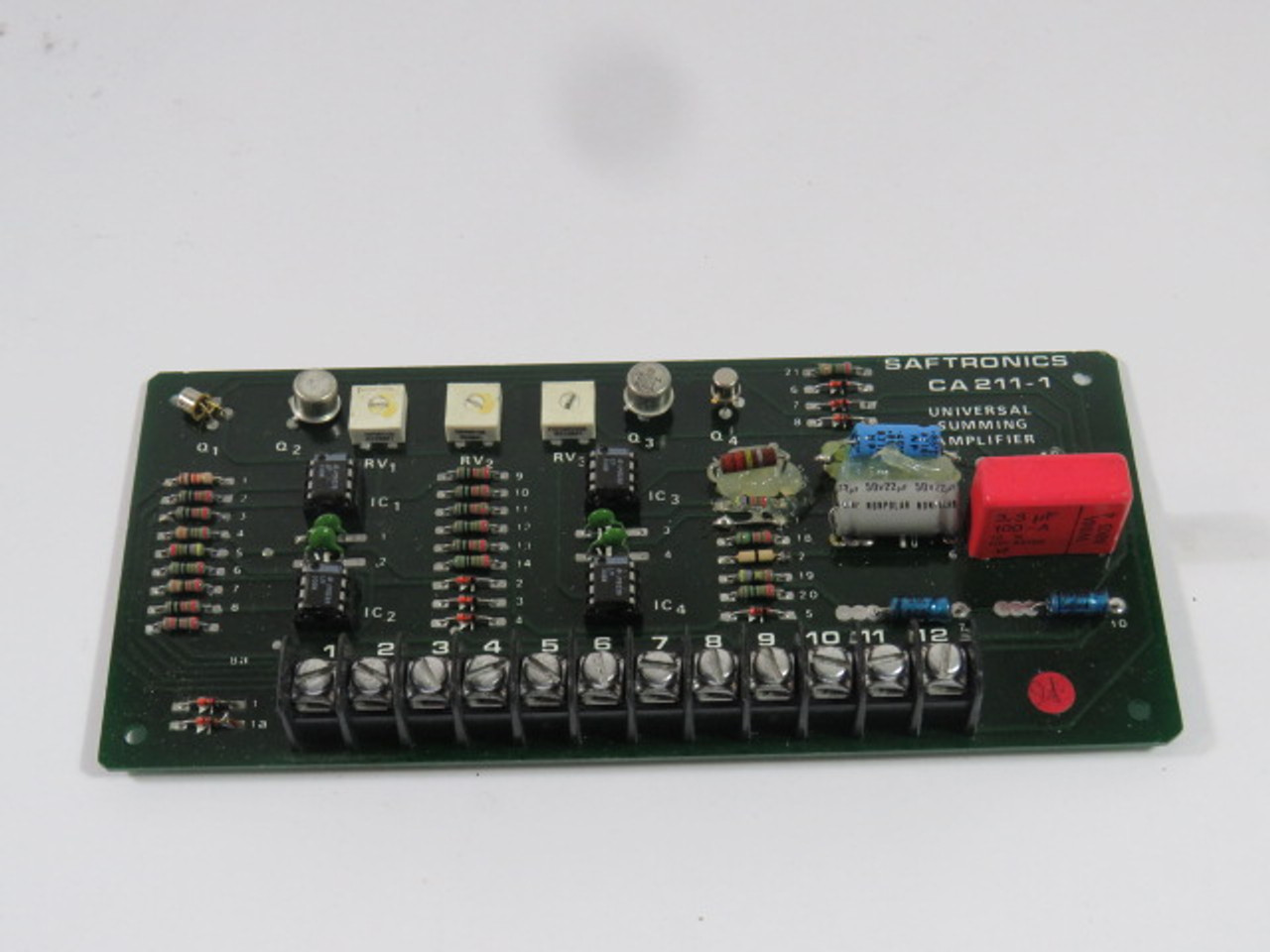 Saftronics CA211-1 Universal Summing Amplifier Board USED