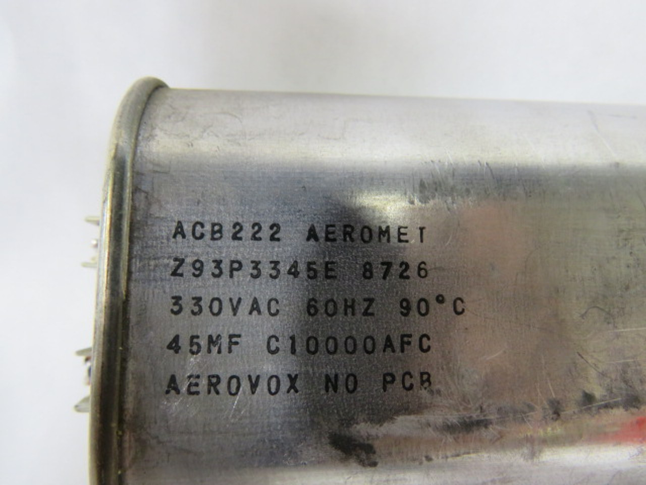 Aerovox Z93P3345E Capacitor 45mF 330VAC 60Hz. USED