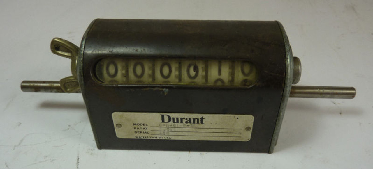 Durant Instruments 6-H-81-R-GL Rotary Counter USED