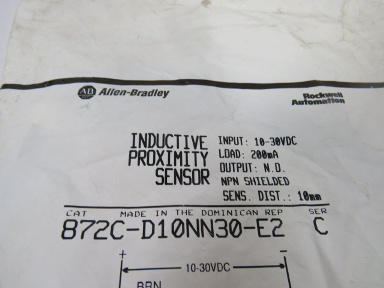 Allen-Bradley 872C-D10NN30-E2 Series C Inductive Proximity Sensor ! NWB !