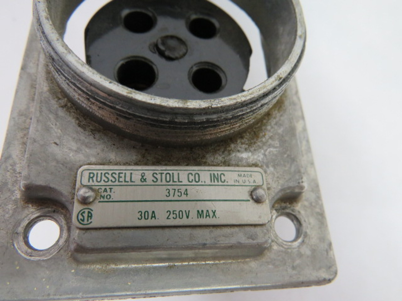 Russell & Stoll 3754 Pin & Sleeve Receptacle 30A 250V 3P 4W ! AS IS !