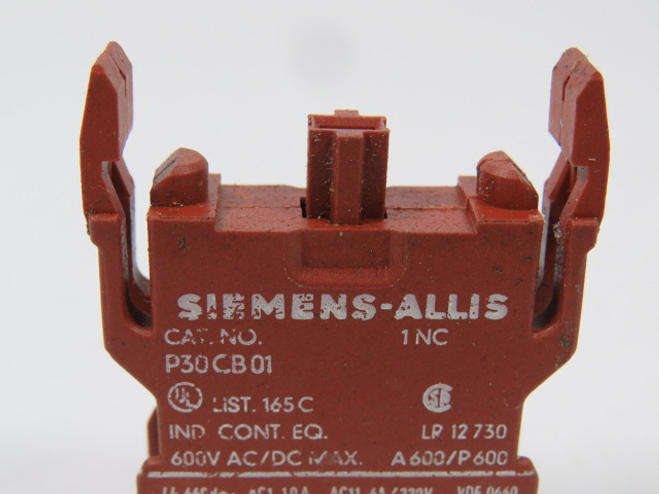 Siemens-Allis P30CB01 Contact Block 1NC USED