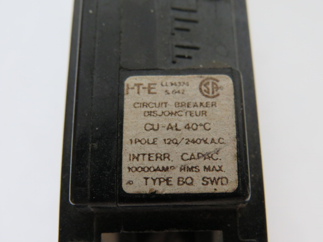 ITE BQ115 Circuit Breaker 15A  120/240VAC 1-Pole USED