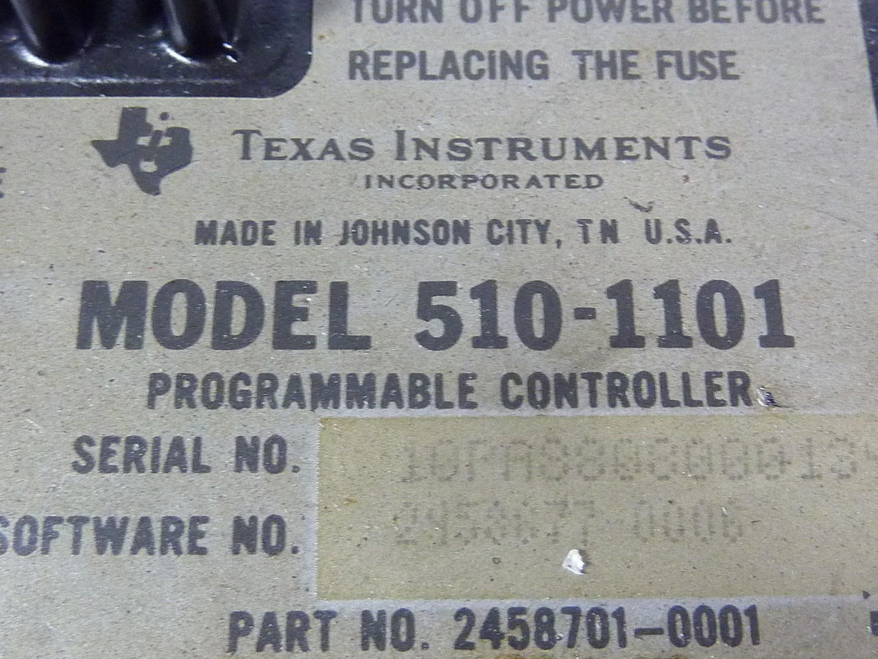 Texas Instruments 510-1101 Controller 1/2A 25W 85/132V USED