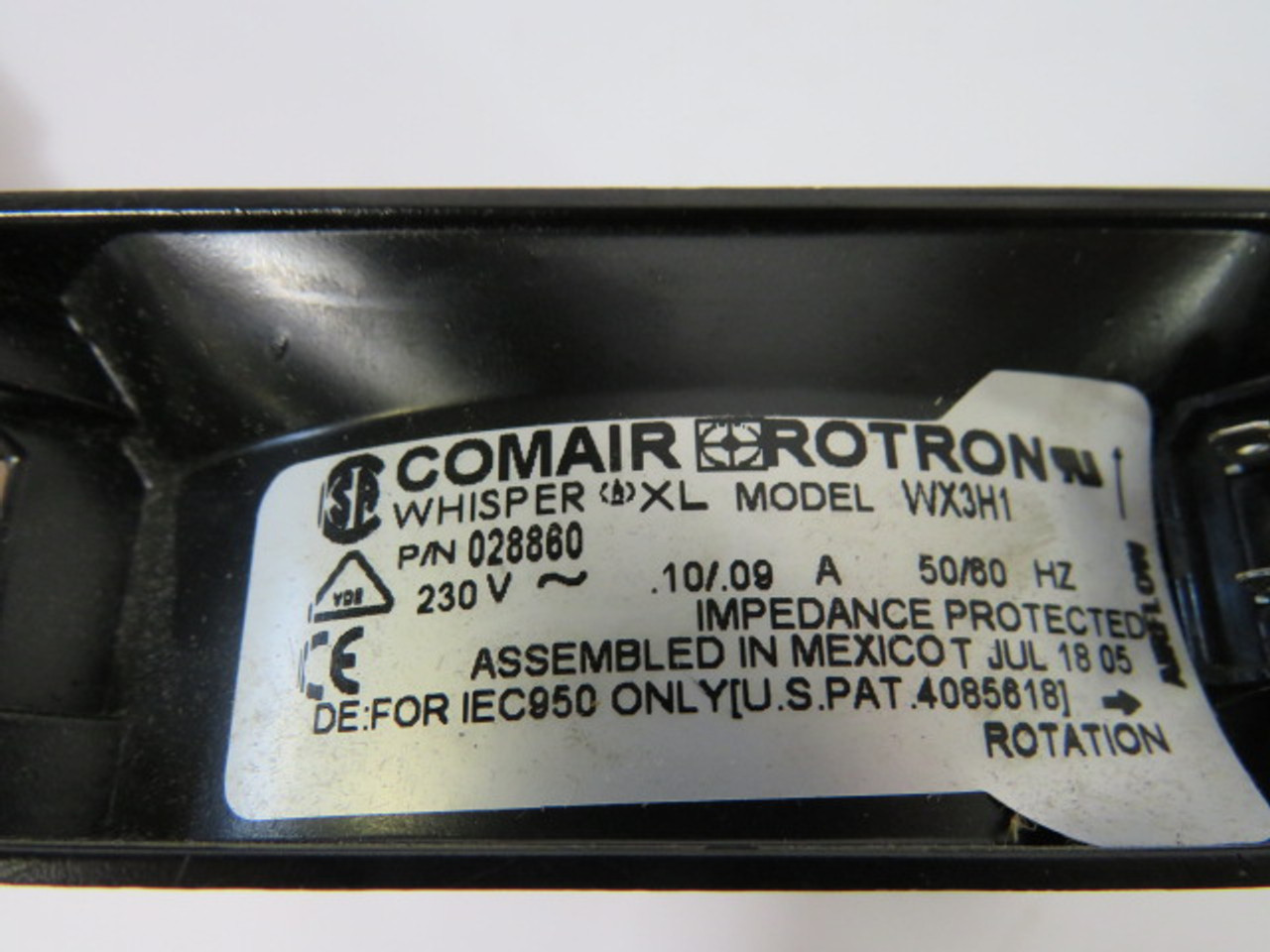 Comair 028860 Rotron Fan 230VAC .10/.09A 50/60Hz. ! NEW !