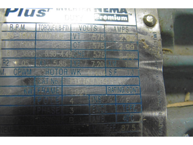 TECO-Westinghouse 3HP 2.2kW 1755RPM 575V 182T TEFC 3Ph 2.99A 60Hz ! NEW !