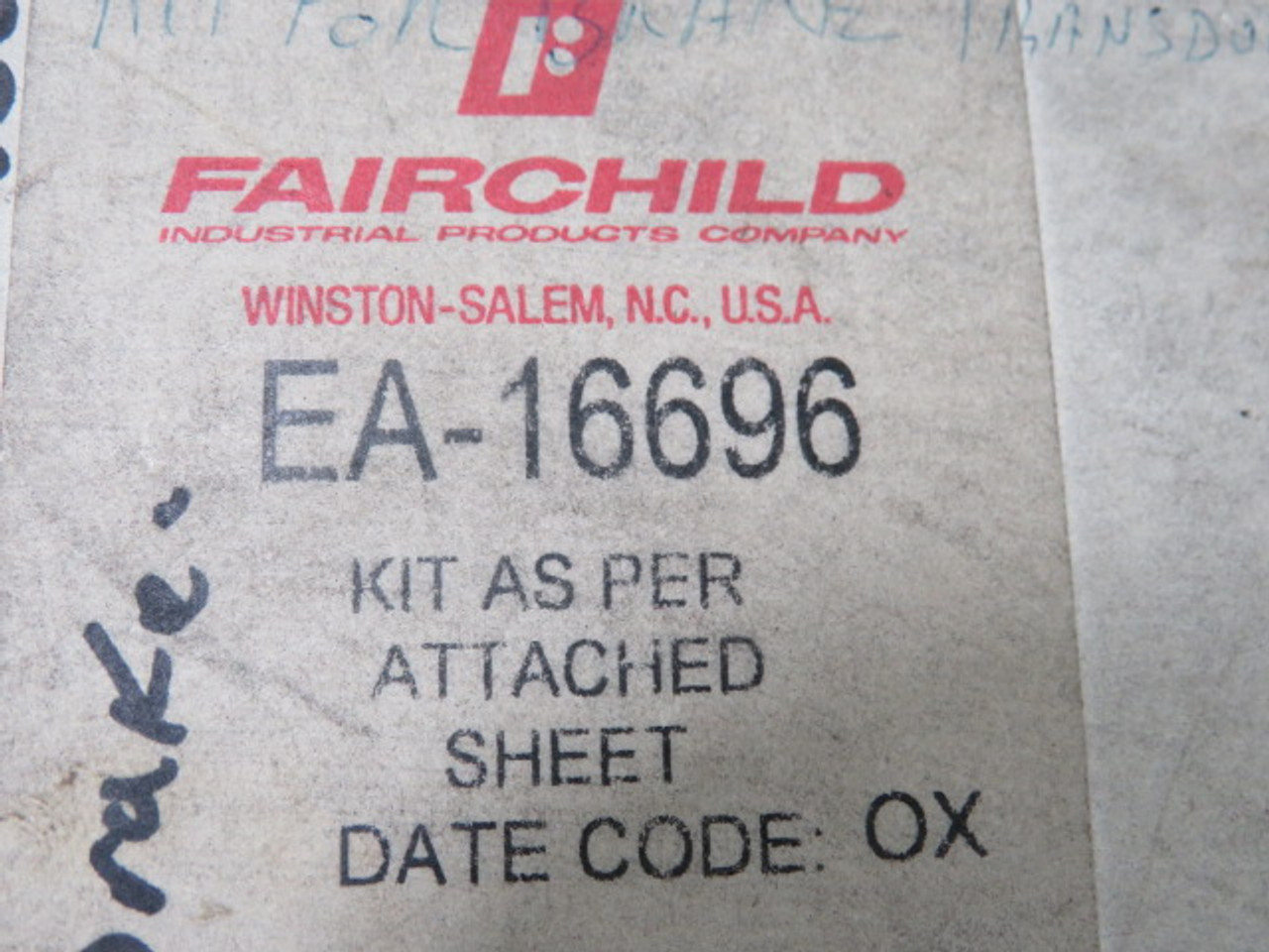 Fairchild EA-16696 Repair Kit For T5420 Digital-Pneumatic Transducer ! NEW !