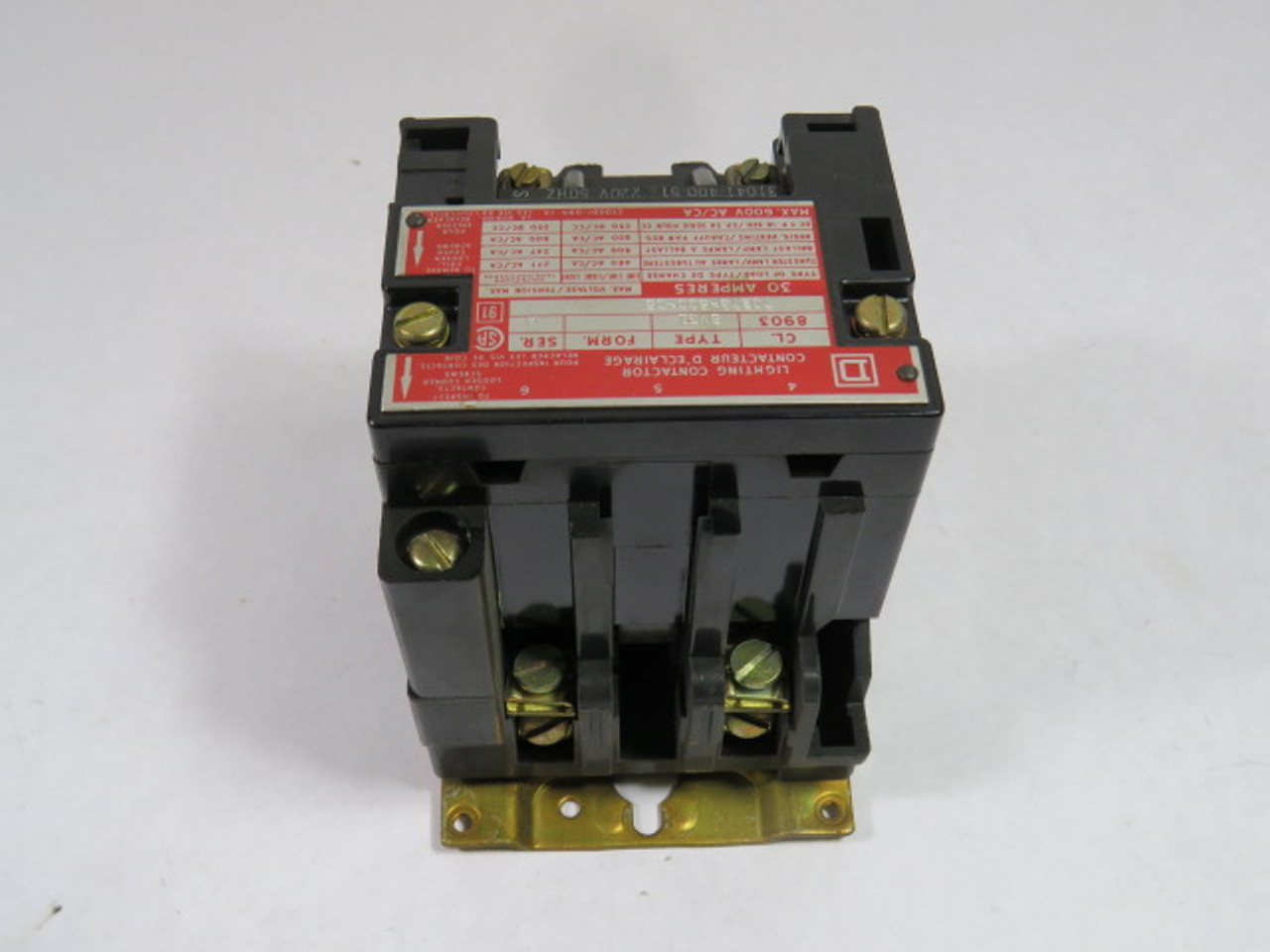 Square D 8903-SMG1 Lighting Contactor 220/240V 50/60Hz USED