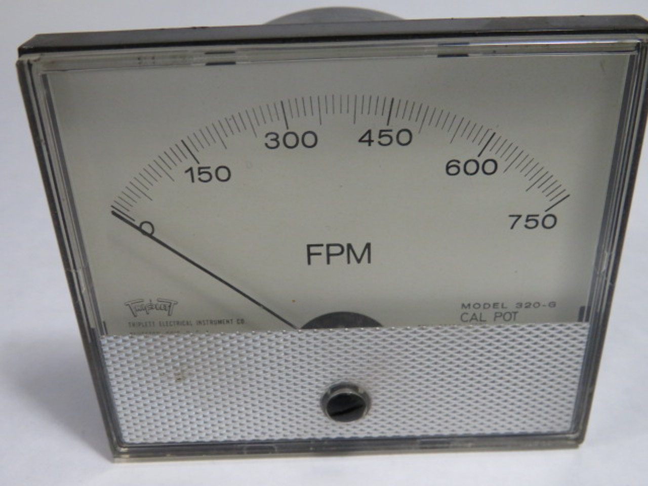 Triplett 320-G Analog Panel Meter 0-750FPM 150V USED