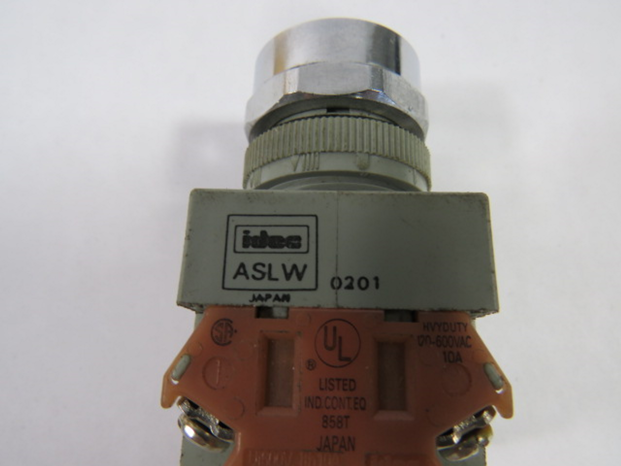 IDEC ASLW29911D-6V Selector Switch 6V 1NO/1NC 2-Position No Lens USED
