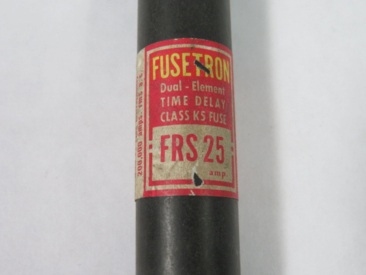 Fusetron FRS-25 Dual-Element Time Delay Fuse 25A 600V Class K5 USED