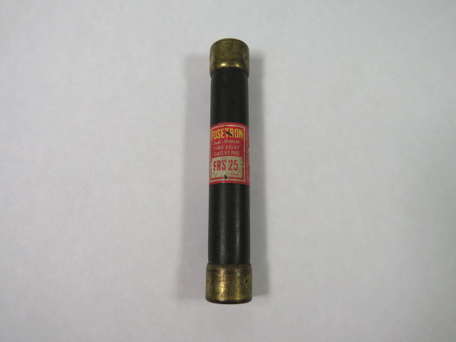 Fusetron FRS-25 Dual-Element Time Delay Fuse 25A 600V Class K5 USED