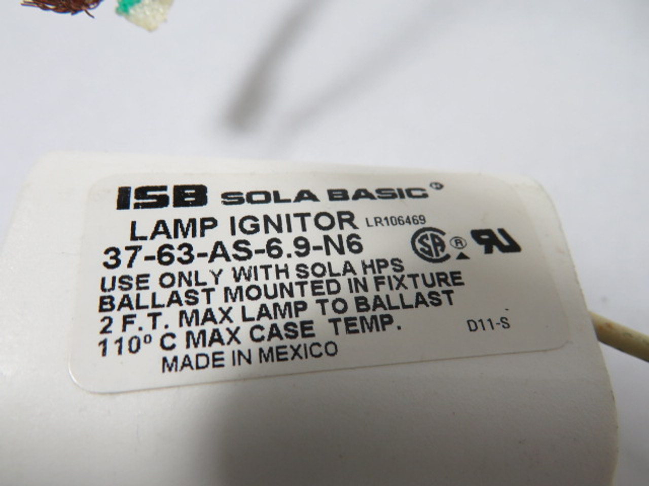 ISB Sola Basic E-SIADDZ400 Transformer 480/600V 1.05/0.84A 60HZ USED