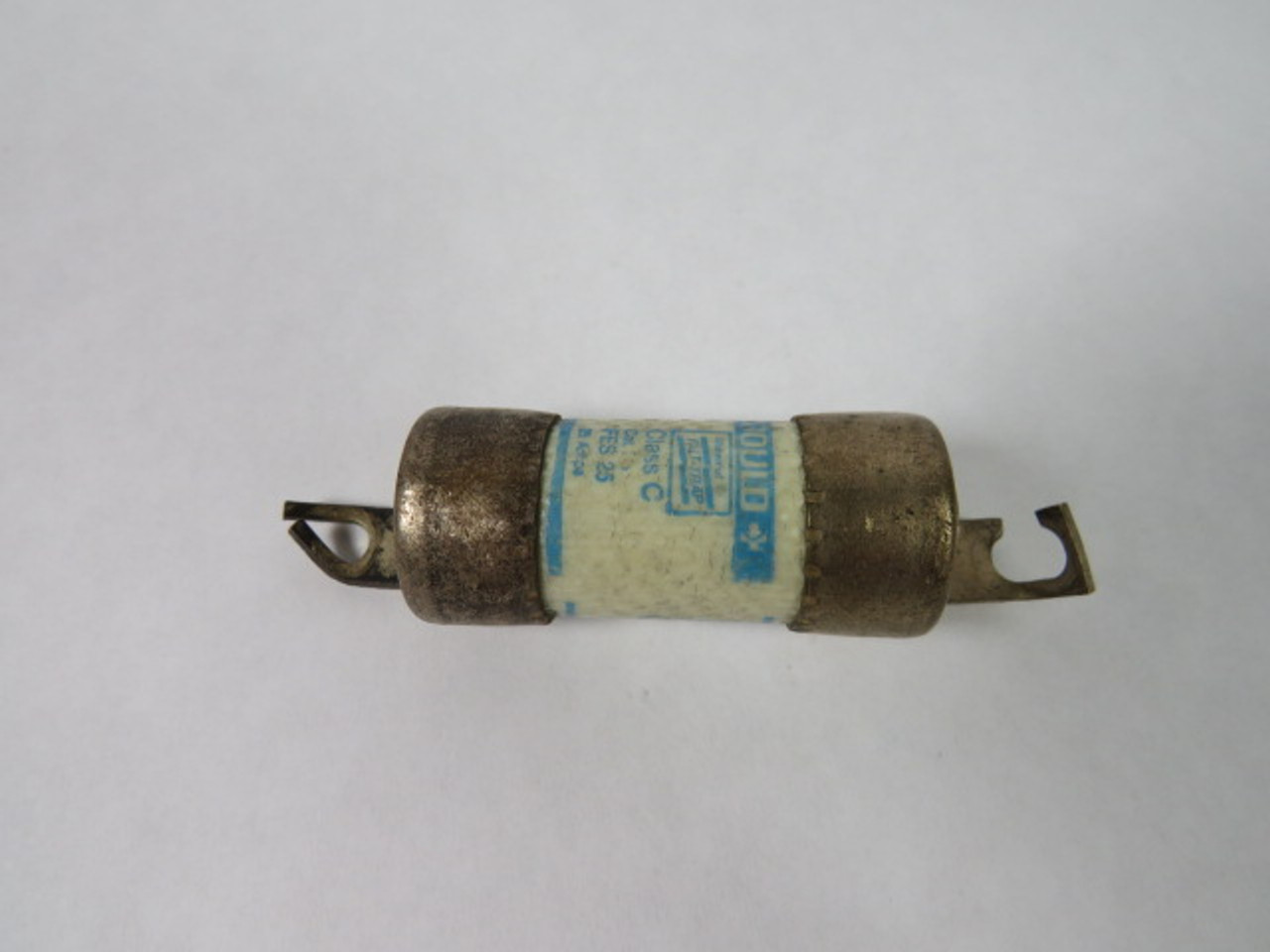 Gould Shawmut FES25 Open Hole Bolt On Fuse 25A 600VAC Class C USED