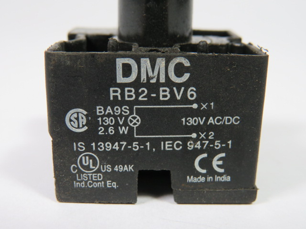DMC RB2-BV6 Pilot Light Body 130V 2.6W USED