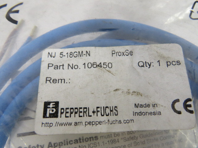 Pepperl+Fuchs 106450 Inductive Proximity Sensor 25V 3mA 5mm Range NWB