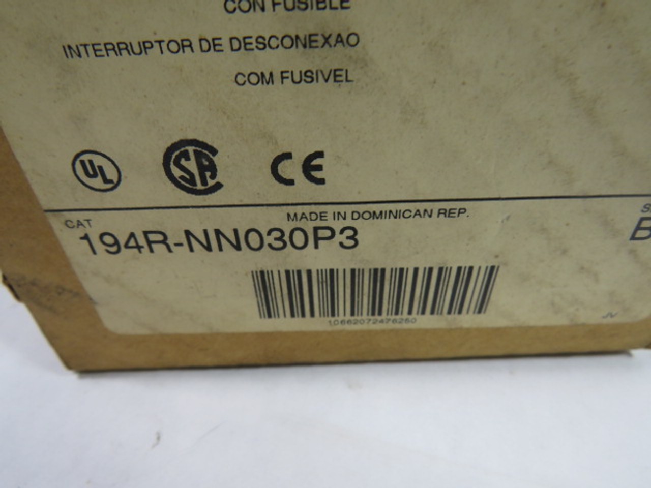 Allen-Bradley 194R-NN030P3 Series B Non-Fused Disconnect Switch ! AS IS !