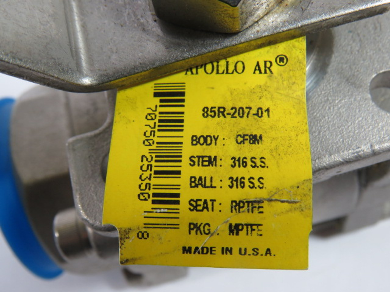 Apollo 85R-207-01 Ball Valve CF8M 316 S.S. RPTFE USED