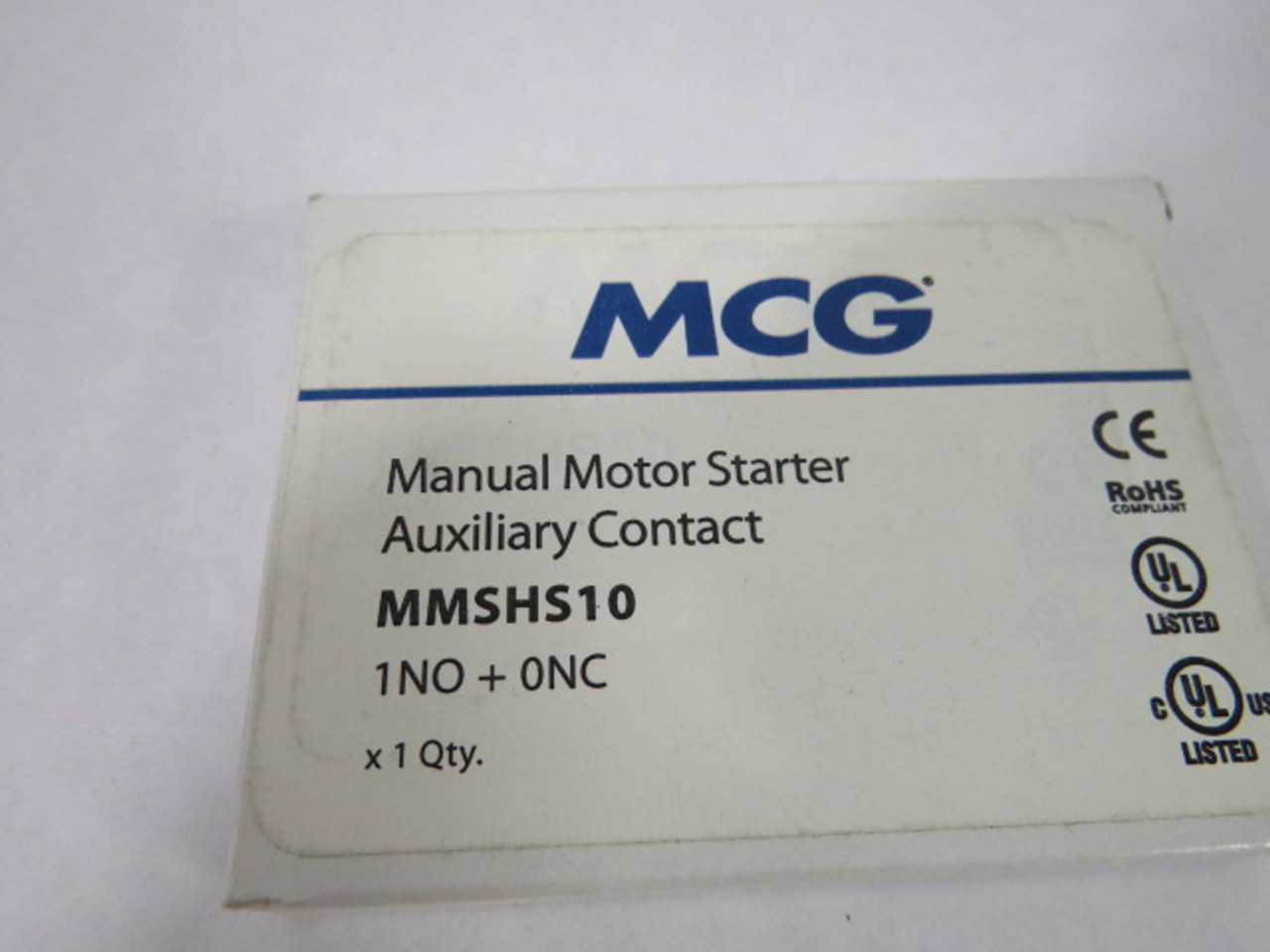 MCG MMSHS10 Auxiliary Contact Block 1N/O 10A ! NEW !