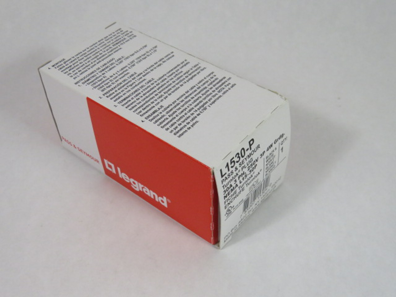 Pass & Seymour L1530-P TurnLok Plug 30A 250V 4W 3P ! NEW !