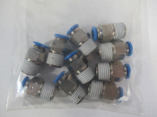 Festo QS-1/4-6 Fitting for Tube Pun/Pan 153003 Lot of 10 USED