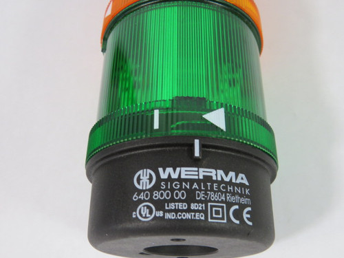 Werma 649-240-02 Tri-Colour Stack Light Signal Tower 24VAC/DC USED