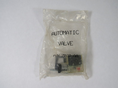 Automatic Valve 7020-AA Connector ! NWB !