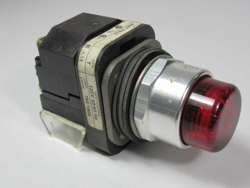 Allen-Bradley 800T-PB16R Series T Illuminated Red Push Button 1NO 1NC USED