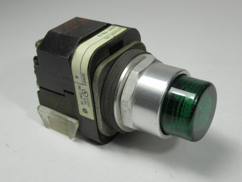 Allen-Bradley 800T-PB16G Series N Illuminated Green Push Button 1NO 1NC USED