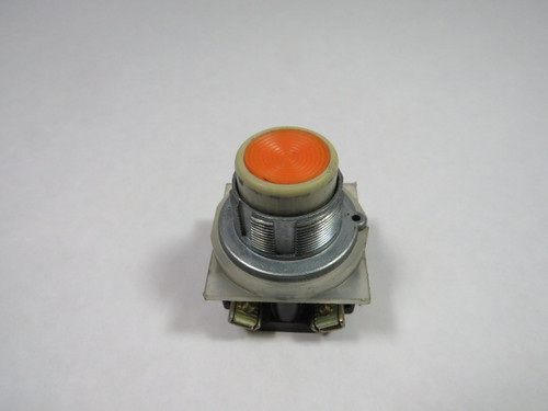 Square D 9001-KR3SH6 Orange Push Button 600VAC 1NC USED