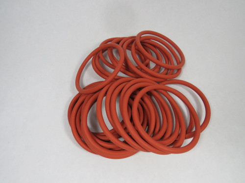 Custom Fabricating & Rep. Inc. #416 Red Silicone FDA O-Ring Lot of 26 USED