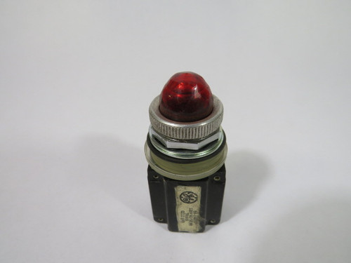 General Electric CR104C332 Red Miniature Indicator Light 120V 50/60HZ USED
